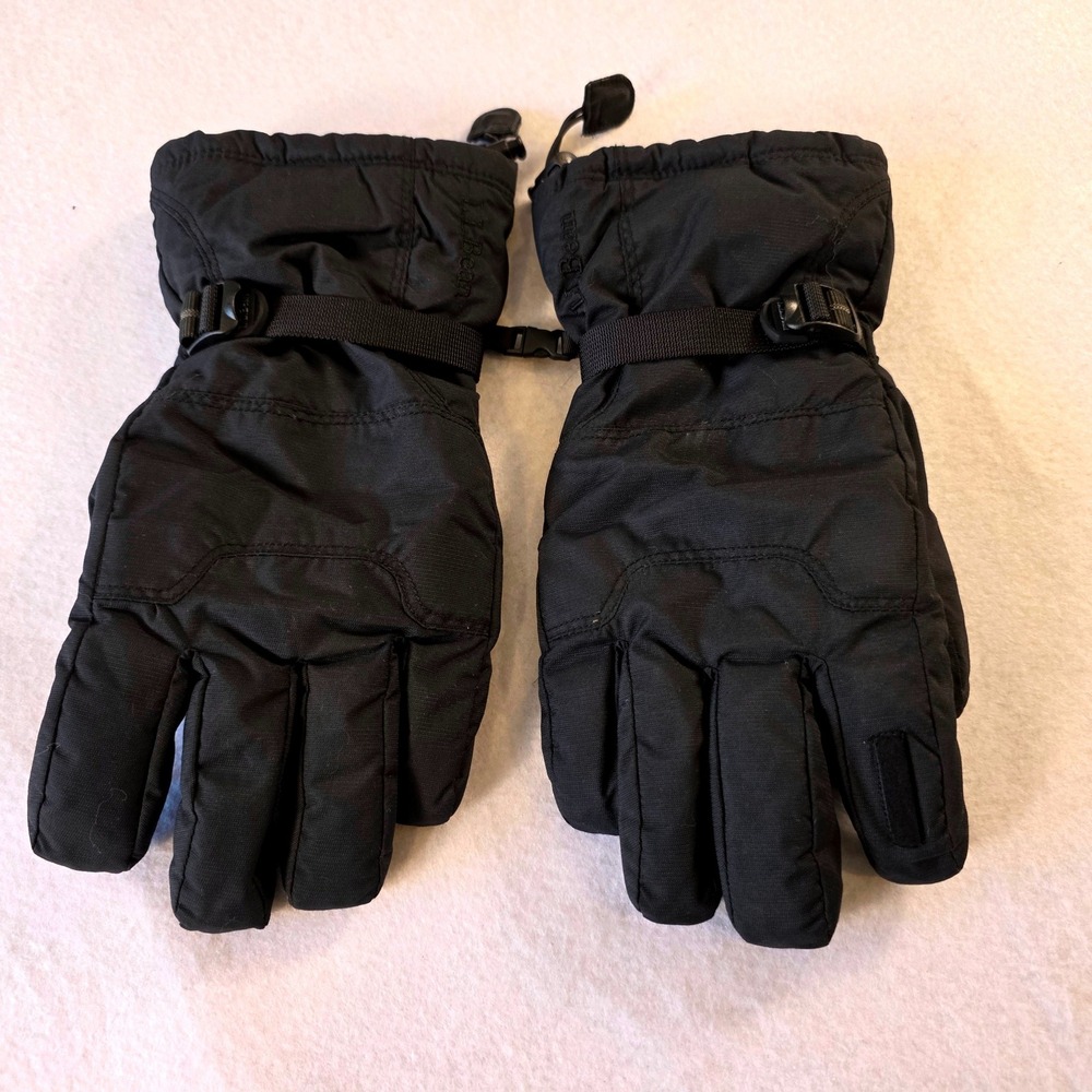 LL Bean Mens Gore-Tex Primaloft Insulated Ski Gloves Black XL 272712